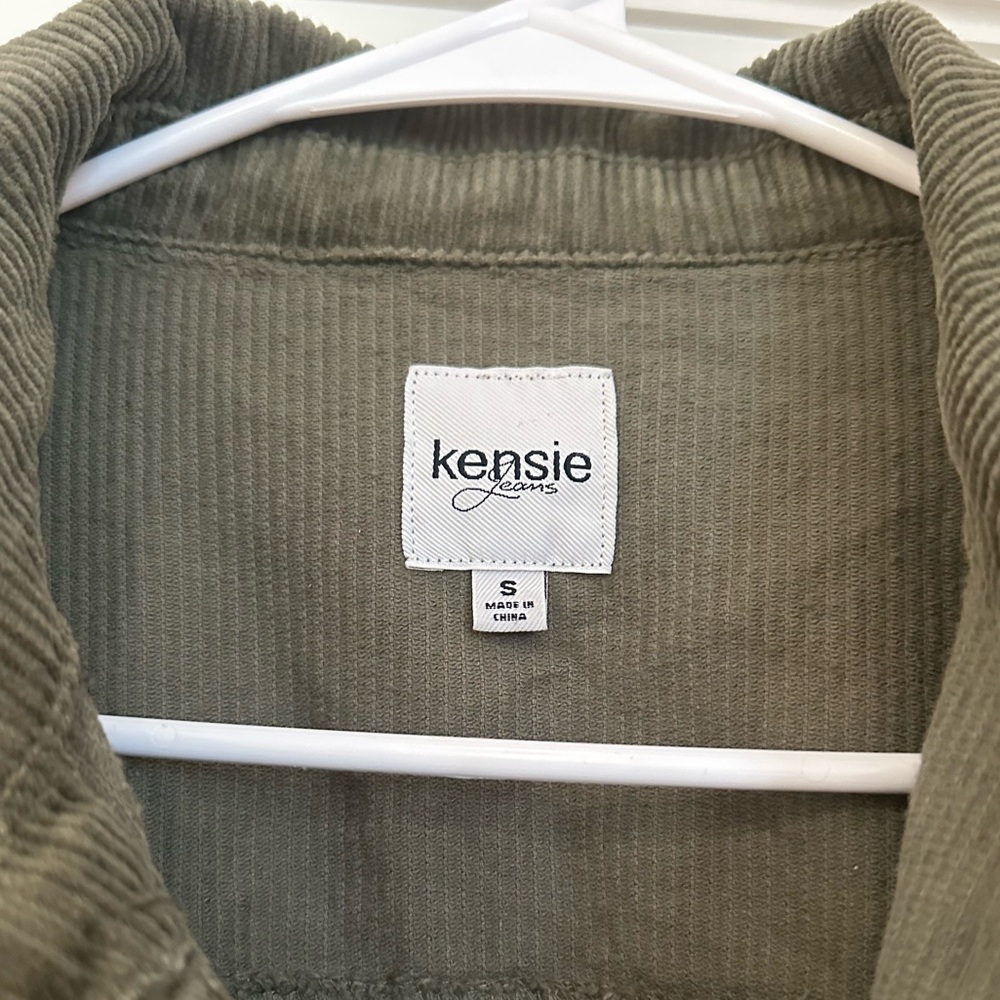 Kensie Olive Corduroy Jacket - Picture 2 of 4